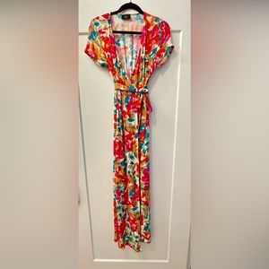 Vici floral wrap dress, size small.